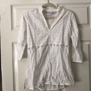 Gretchen Scott Eyelet Tunic